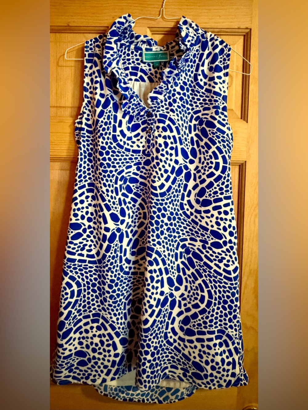Southern Frock blue and white dress